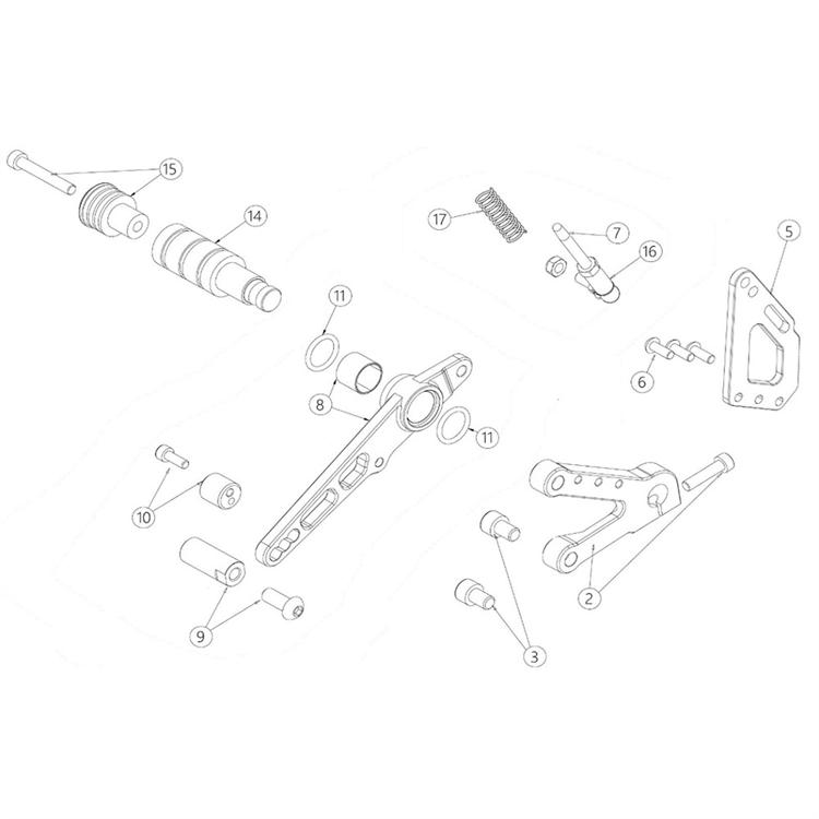 Vite supporto pompa freno posteriore originale Ohvale GP0 EVO 160 (2022-2024) 